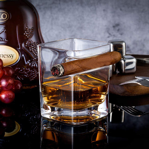 Image of Whiskey Glass Cigar Holder