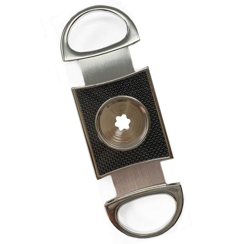 Image of Cigar Boulevard Perfect Cigar Cutter Star Silver-Black Carbon Fiber