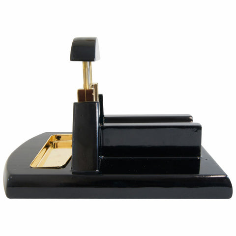 Image of Desk Cigar Cutter Glossy Black with Gold
