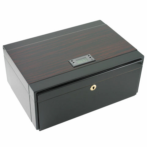 Image of Executive Cigar Humidor with Digital Hygrometer for 120 Cigars