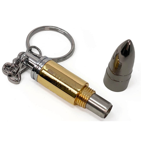 Image of Cigar Boulevard Cigar Punch Cutter Ammo Gold-Gun and Stainless Steel Built-in Plunger