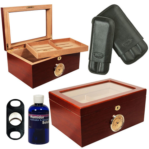 Image of Premium Humidors and Accessories Combo Completo for 100 Cigars