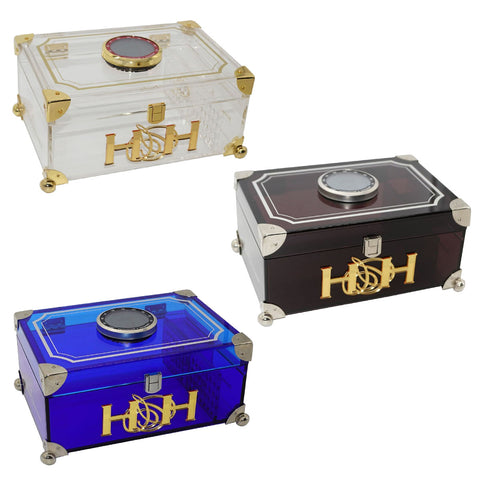 Image of The Acrylic Humidor with Digital Hygrometer and Cedar Balls 50 Cigars Capacity