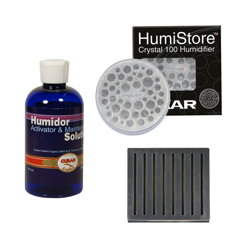 Image of Xikar CRYSTAL Humidifier for 50 Cigar Count plus HUMSOL and Humidifier
