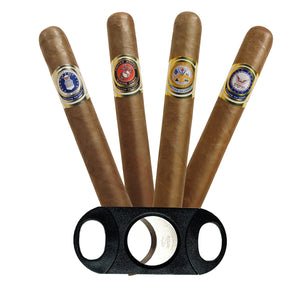 Military Gifts Sampler Salute To Arms Cigars Army, Air Force, Marines, Navy Retirement Gifts Pack of 4
