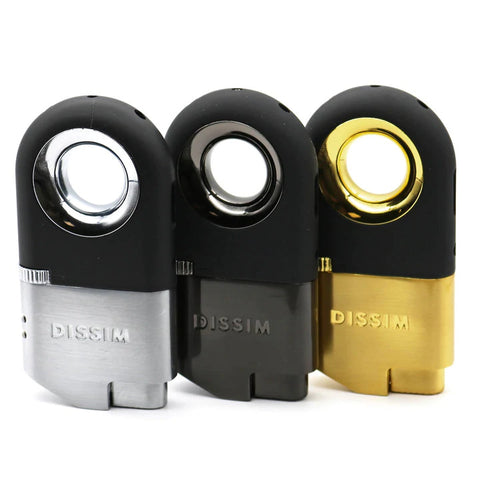 Image of DISSIM INVERTED DUAL Cigar Torch Black, Silver & Gold