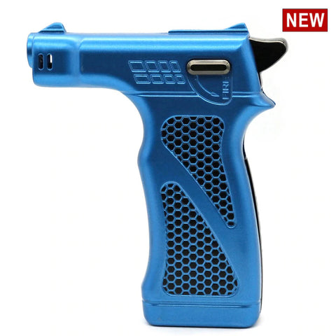 Image of DISSIM HAMMER SOFT Flame Cigar Lighter Silver, Blue & Gun Metal