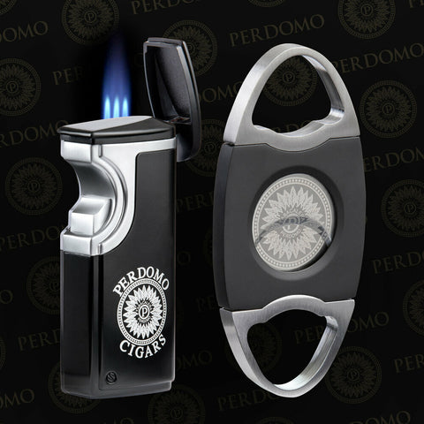 Image of Perdomo USB Dual Triple Lighter Refillable and Cigar Cutter