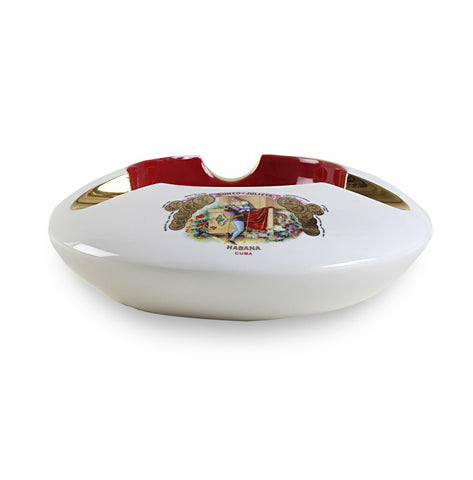 Image of Ashtray Cigar ROMEO & JULIETA Porcelain with Three Wide Grooves