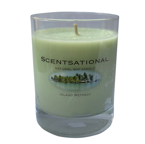 Image of Scented Soy Candles ISLAND RETREAT (11 oz) eliminates smoke, household and pet odors.