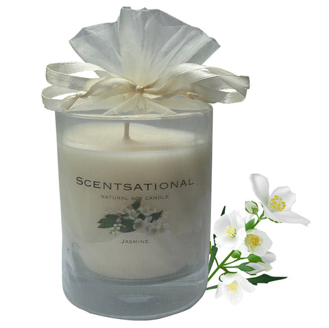 Image of Scented Soy Candles JASMINE (11 oz) eliminates smoke, household and pet odors.