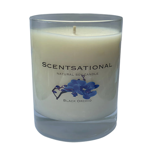 Image of Scented Soy Candles BLACK ORCHID (11 oz) eliminates smoke, household and pet odors.