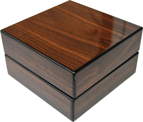 Image of The Compact Ashtray Tray with Cigar Cutter and Punch - High Gloss Walnut