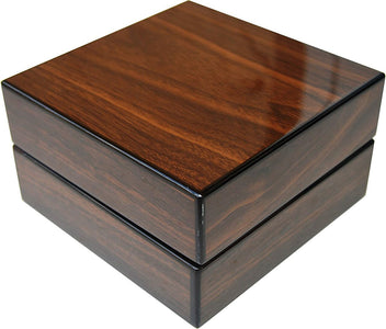 The Compact Ashtray Tray with Cigar Cutter and Punch - High Gloss Walnut