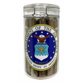 US Air Force Acrylic Cigar Jar Humidor Humidifier + 20 Air Force Churchill Cigars