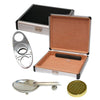 Aluminum 20 Count Cigar Traveler Kit (Cigar Cutter, Ashtray, Humidifier)
