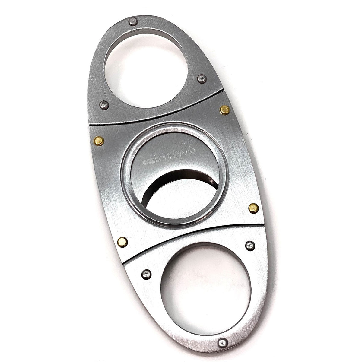 Cigar Boulevard Cigar Cutter Metal Antique Style Double Stainless Steel Blades O Handles