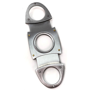 Cigar Boulevard Cigar Cutter Metal Antique Style Double Stainless Steel Blades O Handles