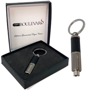 Cigar Boulevard Gunmetal Punch Cigar Cutters Rubber Grip