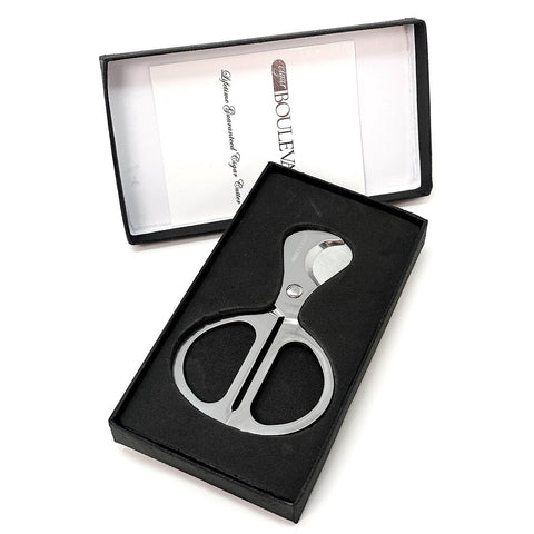 Image of Cigar Boulevard Cigar Cutter Silver Polished Scissors for all Cigar Sizes