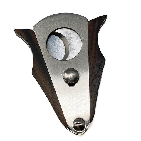 Image of Cigar Boulevard Cigar Cutter Double Guillotine Action, Stainless Steel Blades with Mahogany Handles