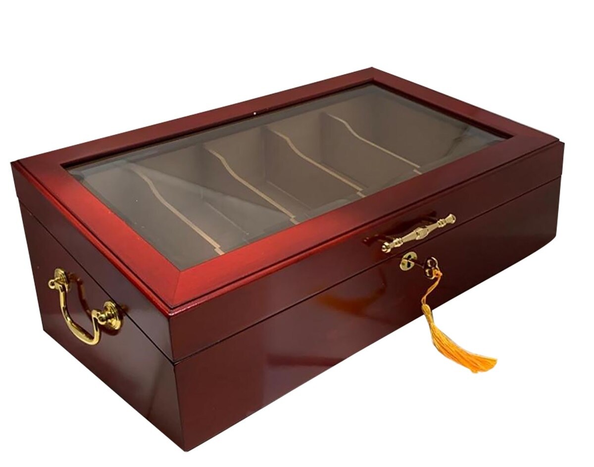 Combo Super 150 (4 Bin Display Humidor for 150 Cigars, 2 Cigar Bundles & Perfect Cutter)