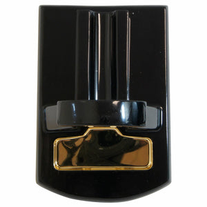 Desk Cigar Cutter Glossy Black with Gold