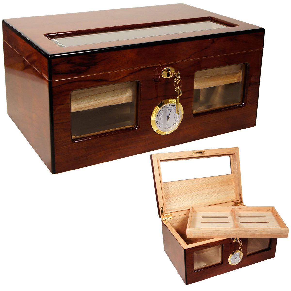 Bravo Dos Rosewood Humidor for 120 Cigars - Cigar boulevard