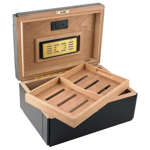 Cigar Humidor EMBAJADOR Digital Hygrometer Humidor for 120 Cigars