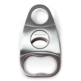 Cigar Boulevard Cigar Cutter Stainless Steel Body and Doble Blades 2 Fingers Handle Side