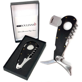 Cigar Boulevard Cutter Multi Tool With Wine Opener and Saw Blade