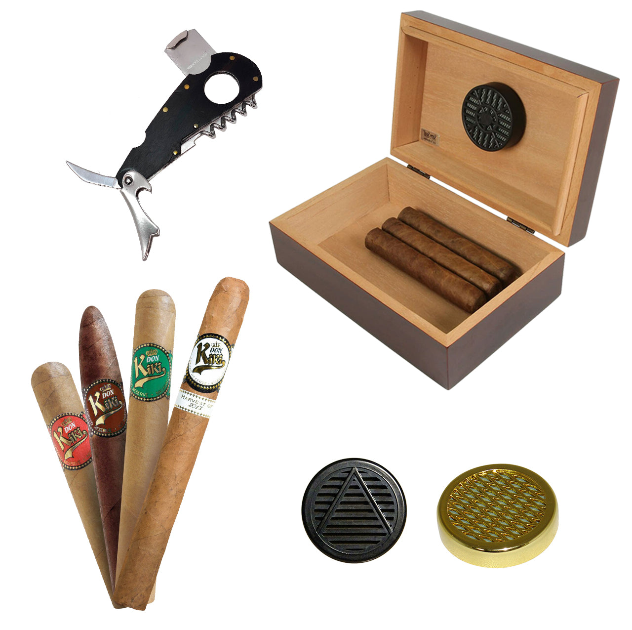 Combo Don Kiki Travel (Travel Humidor, Sampler & Multi Tool Cutter)