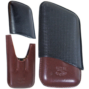 Cuba Cigar Leather Case with 3 Fingers