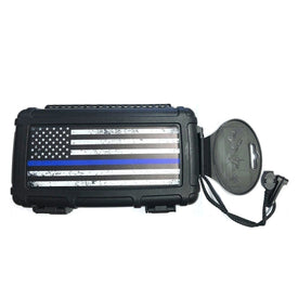 Cigar Caddy Travel Humidor USA BLUE Print (5, 10 and 15 Cigars Capacity)