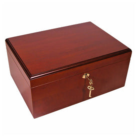 Cuban Crafters Clasico Rojo Cherrywood Cigar Humidor for 100 Cigars