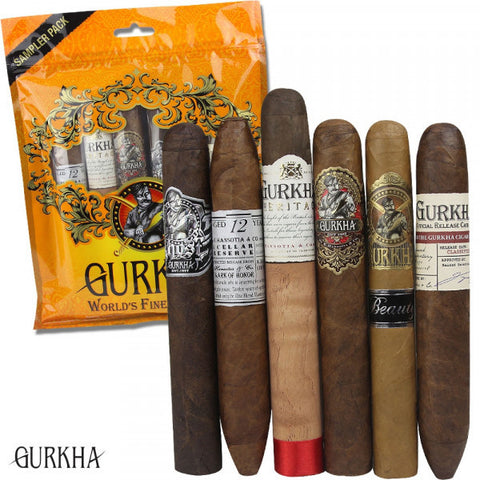 Image of Gurkha Cigar Sampler Pack of 6 cigars Different sizes - Cigar boulevard