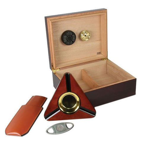 Combo Starter Humidor, Ashtray, Case and Cutter