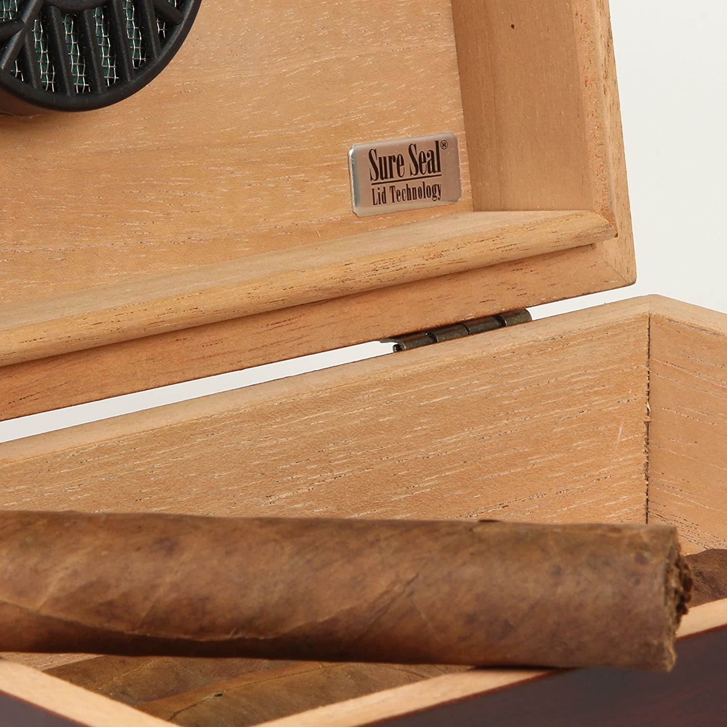 Travel Cigar Humidor Mahogany Traveler for 10 Cigars