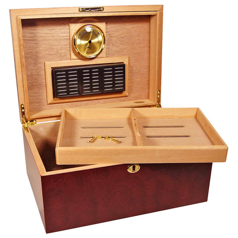 Image of Bargain Humidors Clasico Rosa Rosewood Desktop Humidor for 100 Cigars - Cigar boulevard