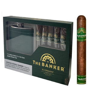 H. Upmann THE BANKER WHISKEY FLASK GIFT SET Pack of 5 Cigars