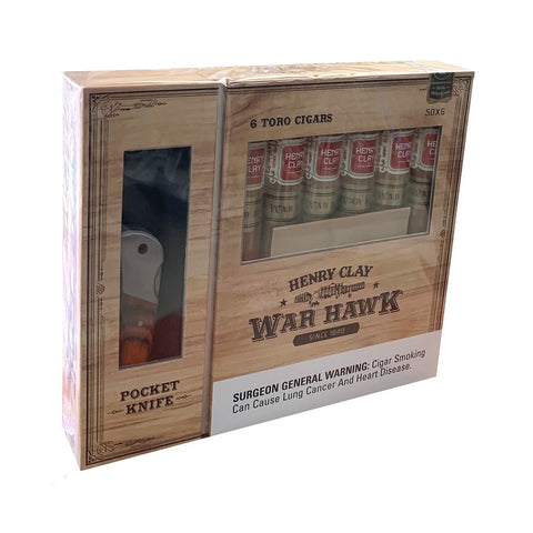 Image of Henry Clay WAR HAWK KNIFE GIFT SET Box of 6 Cigars