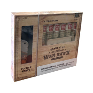 Henry Clay WAR HAWK KNIFE GIFT SET Box of 6 Cigars