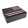 NEW Cigar Humidor USA Flag RED Print for 20 Cigars