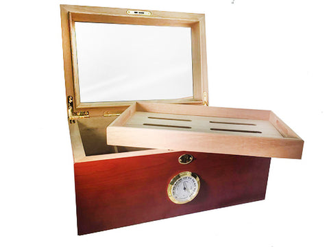 Image of Combo Bisabuelo with 5 Miami Edition Churchill Cigars, Glass Top Humidor, Travel Case, and Cutter