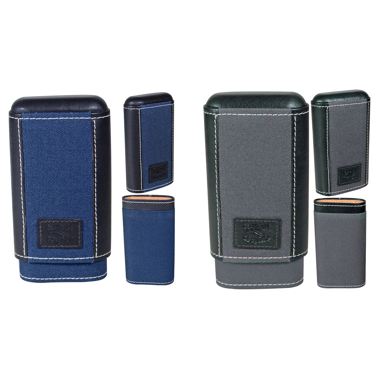 Cigar Case Isla Pocket Humidors Hard for 3 Cigars