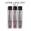 Pack of 3 Lotus LARGE Butane Refill for Lighters Ultra 6X with Universal Adapters