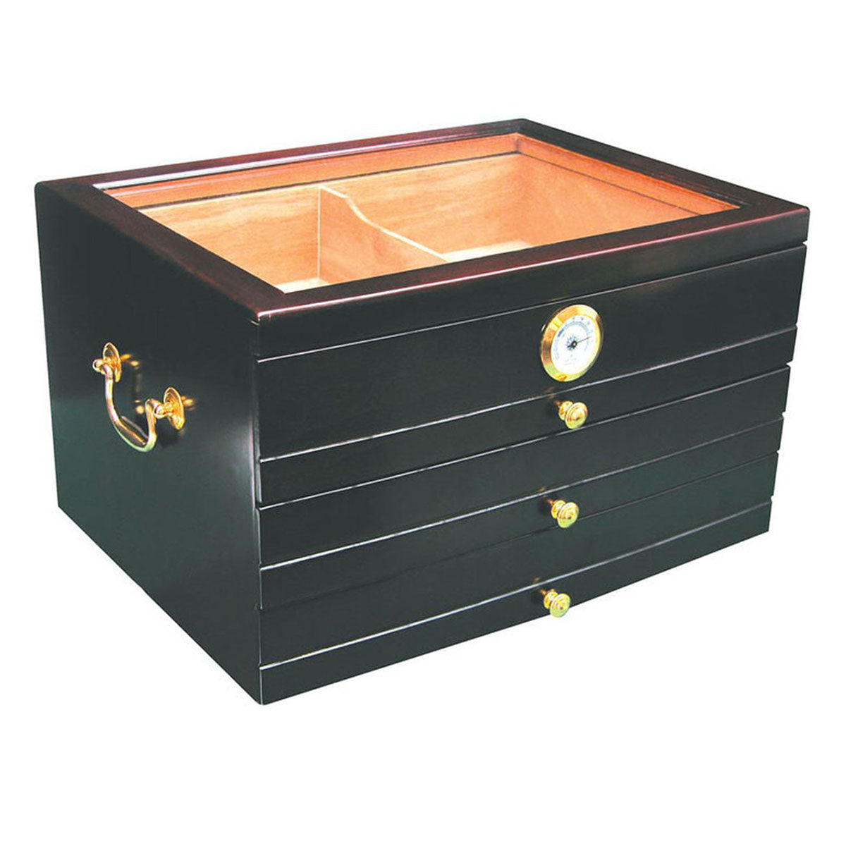 "LE MONTMARTRE" Mahogany Drawers Desktop Humidor for 100 Cigars