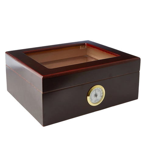 Image of Combo Glass-Top Mio (Humidor for 40 Cigars, a Perfect Cutter, Humidifiers and Humsol)