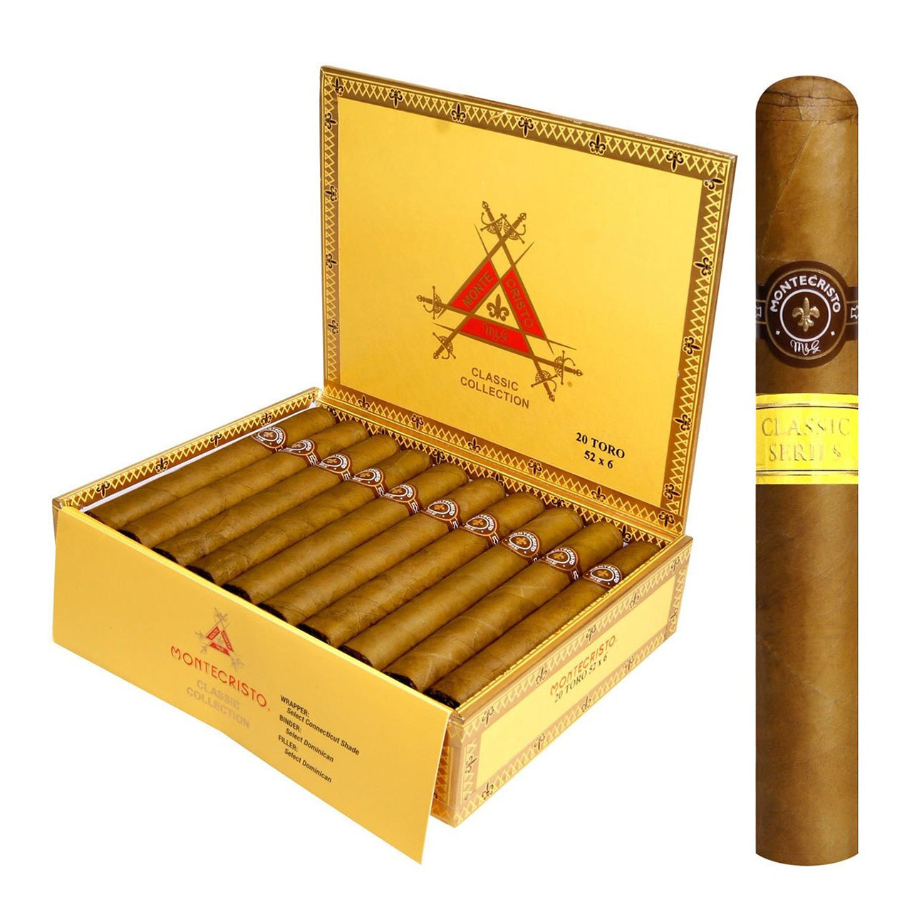 Montecristo CLASSIC "Boxes and Single"
