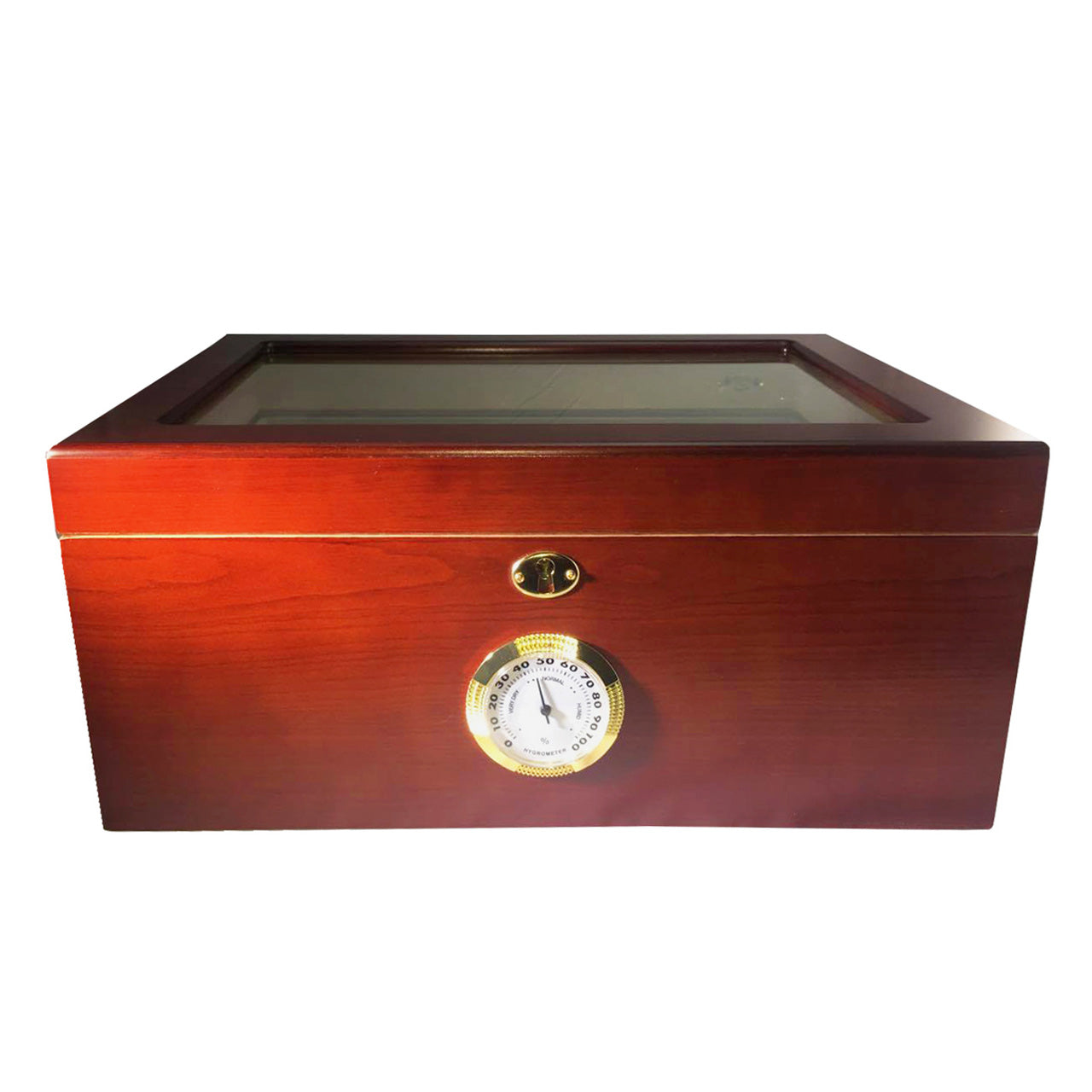 Bubinga Glass Top Display Cigar Humidor for 100 Cigars
